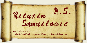 Milutin Samuilović vizit kartica